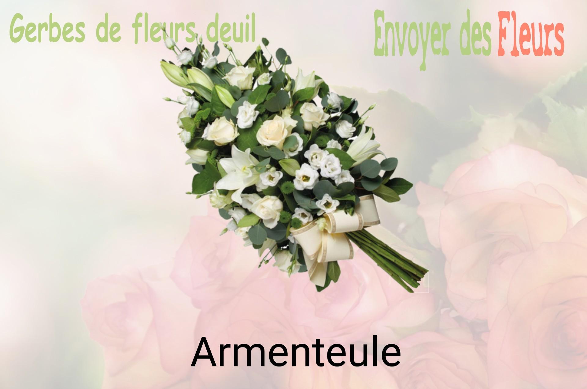 Gerbe de fleurs de deuil livrée à Armenteule